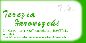 terezia haromszeki business card